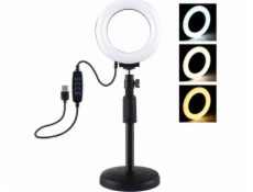 Kruhová LED lampa Puluz PU391 s nastaviteľnou základňou