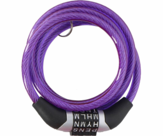 Dunlop Špirálový zámok na bicykel Dunlop s kombináciou 0,...