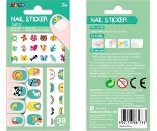 Nálepky na nechty Avenir - Trblietavé zvieratká