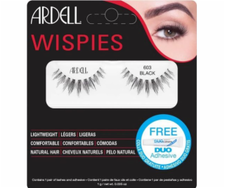 Ardell Wispies 603 čierne umelé riasy + lepidlo Duo 1g