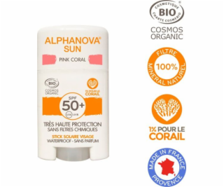 Alphanova Alphanova Sun, opaľovacia tyčinka, SPF50+, ružo...
