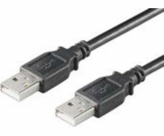 MicroConnect USB kábel USB-A – USB-A 1,8 m čierny (USBAA2B)