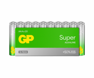 Prvky GP SUPER ALKALINE AAA/LR03, 20 ks.