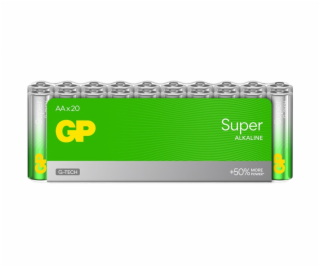 Prvky GP SUPER ALKALINE AA/LR06, 1,5V, 20 ks.
