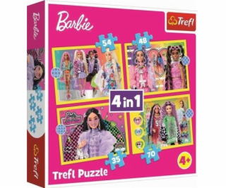 Trefl Puzzle 4v1 Zábavný svet Barbie TREFL
