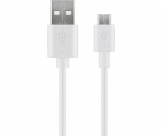 Goobay USB-A - microUSB USB kábel 1 m Biela (4040849438370)
