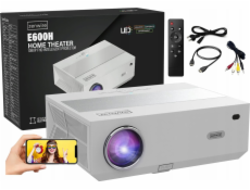 Projektor Zenwire Projektor Projektor Android 9.0 SMART TV Full HD 4K 13500lm 450 Ansi 5000:1 WiFi 2,4/5 GHz Miracast Aircast Bluetooth 5.1 AutoKeystone Zenwire e600h