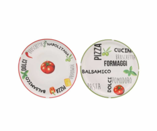 Talíř na pizzu 30 cm zelený okraj