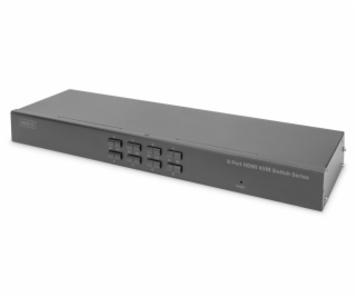 DIGITUS DS-12910 Přepínač HDMI KVM, 8 portů, jeden disple...