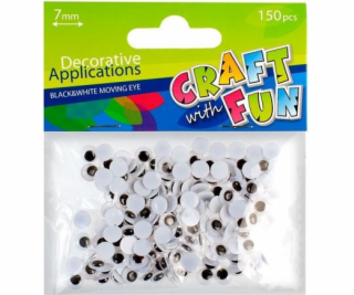 Craft with Fun Dekoratívny ornament oči 7 mm 150 kusov