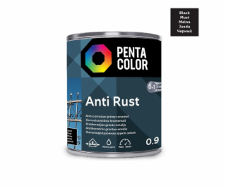 Emailová farba Pentacolor Anti Rust, pololesklá, 0,9 l, č...
