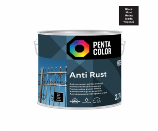 Emailová farba Pentacolor Anti Rust, pololesklá, 2,7 l, č...