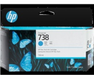 HP 738 130-ml Cyan DesignJet Ink Cartridge