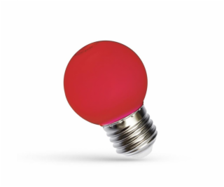 LED žárovka, Spectrum, P45, 1W, E27, červená barva
