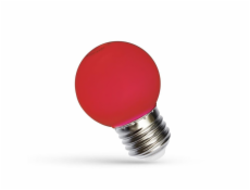 LED žárovka, Spectrum, P45, 1W, E27, červená barva