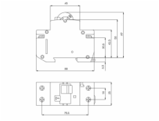 Relé odberu prúdu KZS-2M (C 16A; 6kA; 30mA AC; 1P+N)