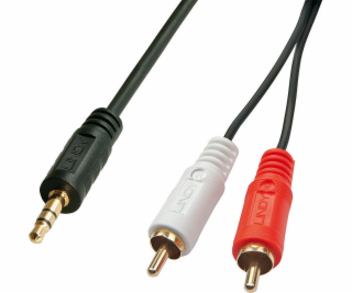 Lindy Jack 3,5mm - RCA (Cinch) kabel x2 1m černý (35680)
