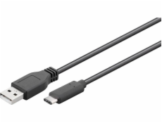 Goobay USB-A - USB-C USB kabel 1 m černý (55468)