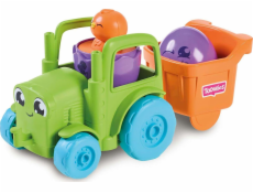 Figurka Tomy Tommies - Traktor sklápěč 2v1 + kuře ve skořápce (E73219)