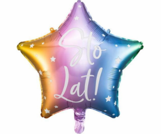 Party Deco Foil balónek Sto Lat!, 40 cm, mix