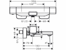 Kúpeľňová batéria Hansgrohe Ecostat E 15774000, chróm