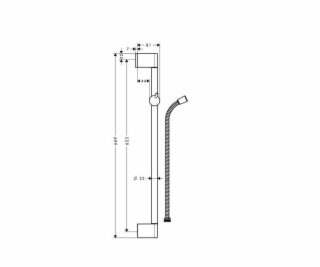 Sprchový stojan s hadicou Hansgrohe Crometta 27615