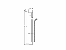Sprchový stojan s hadicou Hansgrohe Crometta 27615