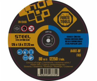 Rezný kotúč na kov FORTE TOOLS 125X1,6X22