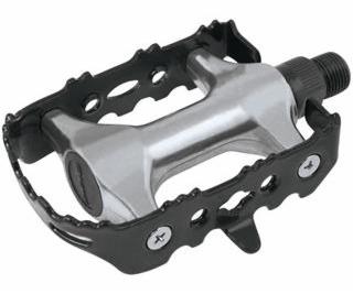 Pedály FORCE 910 Al-Fe kuličková ložiska, černo-stříbrné