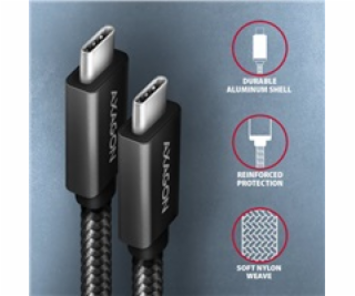 AXAGON BUCM32-CM15AB, SPEED+ kábel USB-C <-> USB-C, 1.5m,...