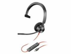 Poly náhlavní souprava Blackwire 3310 MS, USB-C/A adaptér, mono