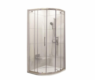 SPRCHOVÁ KABINA, LESKLÝ RÁM, ČIRÉ SKLO XP2CP4-90