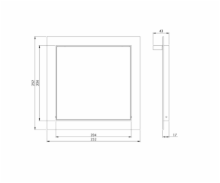 Revizní dvířka EUROPLAST RLR2020, 20 x 20 cm