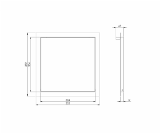 Revizní dvířka EUROPLAST RLR3030, 30 x 30 cm