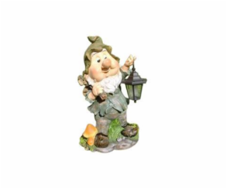 Socha trpaslík s lampášom, 32,3 x 23,1 x 53,3 cm