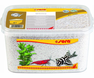 Sera Gravel White akváriový štrk, 1 - 3 mm, 6 l, biely