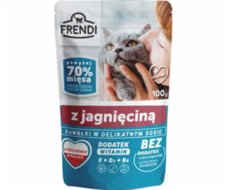 FRENDI Kousky v jehněčí omáčce - mokré krmivo pro kočky -...