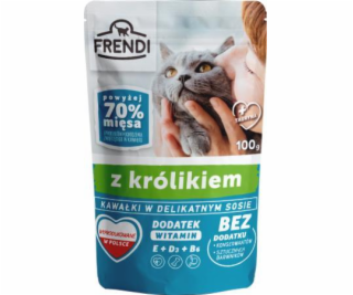 FRENDI Kousky v omáčce s králíkem - mokré krmivo pro kočk...