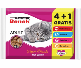 SUPER BENEK Adult - wet cat food - 5 x 100g