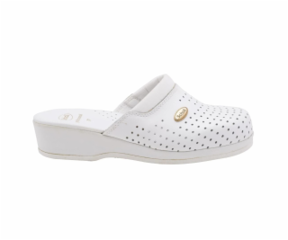 Scholl Clog Backguard - women s white clogs  size 37