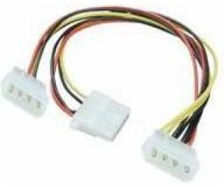 Lindy Molex - Molex x2, 0,25 m, vícebarevná (33126)