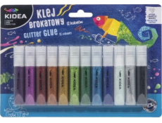 Lepidlo Derform Glitter 12col. 6ml KIDEA blistr