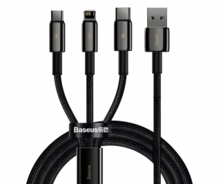 Kábel USB 3v1 Baseus Tungsten Gold, USB na micro USB/USB-...