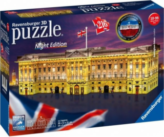 3D puzzle budovy v noci Buckinghamský palác