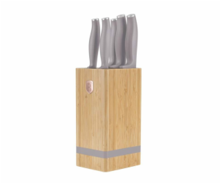 Sada nožů se stojanem BAMBOO 6 ks Taupe Collection