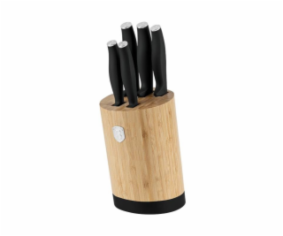 Sada nožů se stojanem BAMBOO 6 ks Matt Black Collection