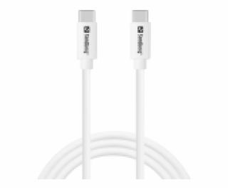 Sandberg nabíjecí kabel Saver USB-C na USB-C 65W 1m, bílá