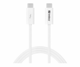 Sandberg nabíjecí kabel USB-C na C USB4 240W+40Gbps 1m, bílá