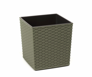 Hrniec Lamela JUKA RATTAN, zelený, O19 cm, 19 cm