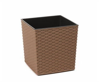 Hrniec Lamela JUKA RATTAN, hnedý, O19 cm, 19 cm
